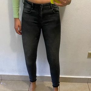 Black distressed Zara jeans worn once
